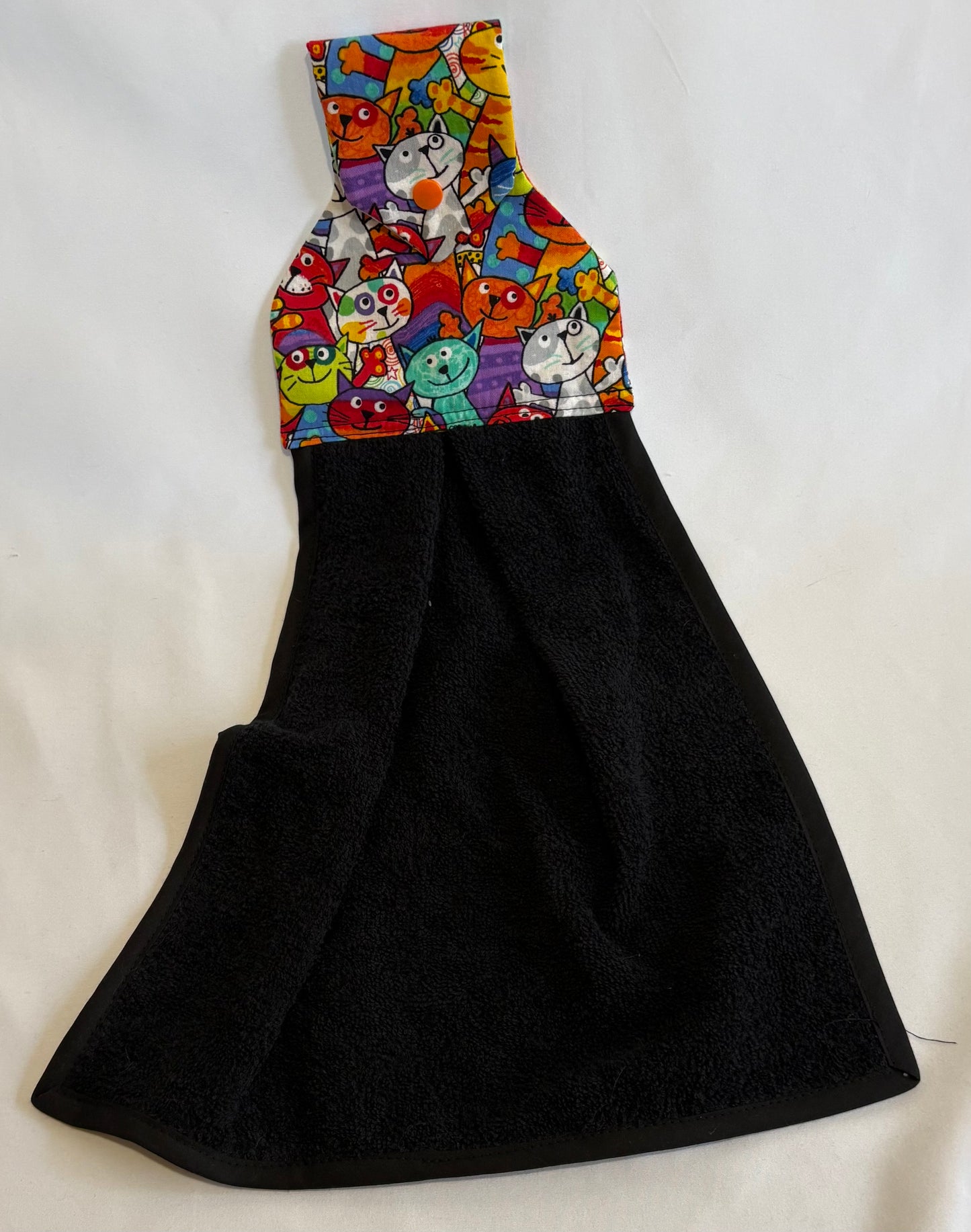 Essuie main Chats colorés/noir