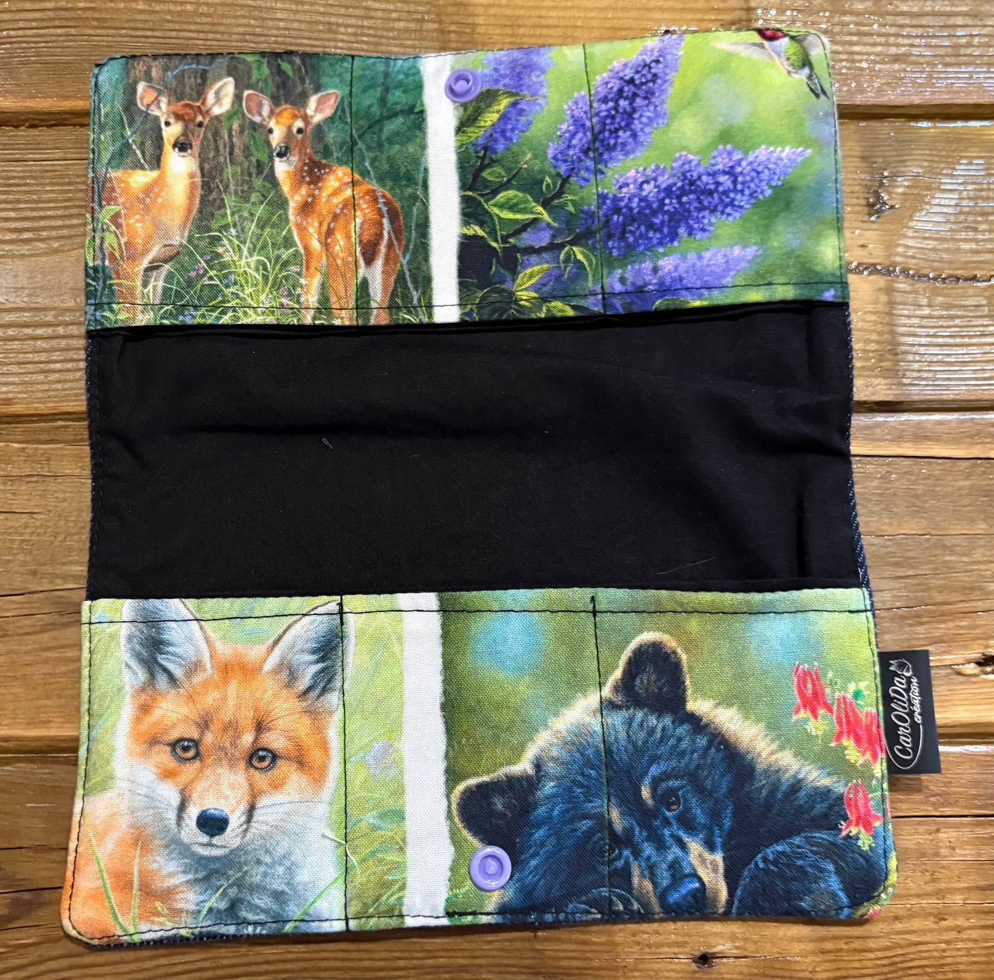 Protège carnet santé - Bande Animaux sauvage (ours et renard)
