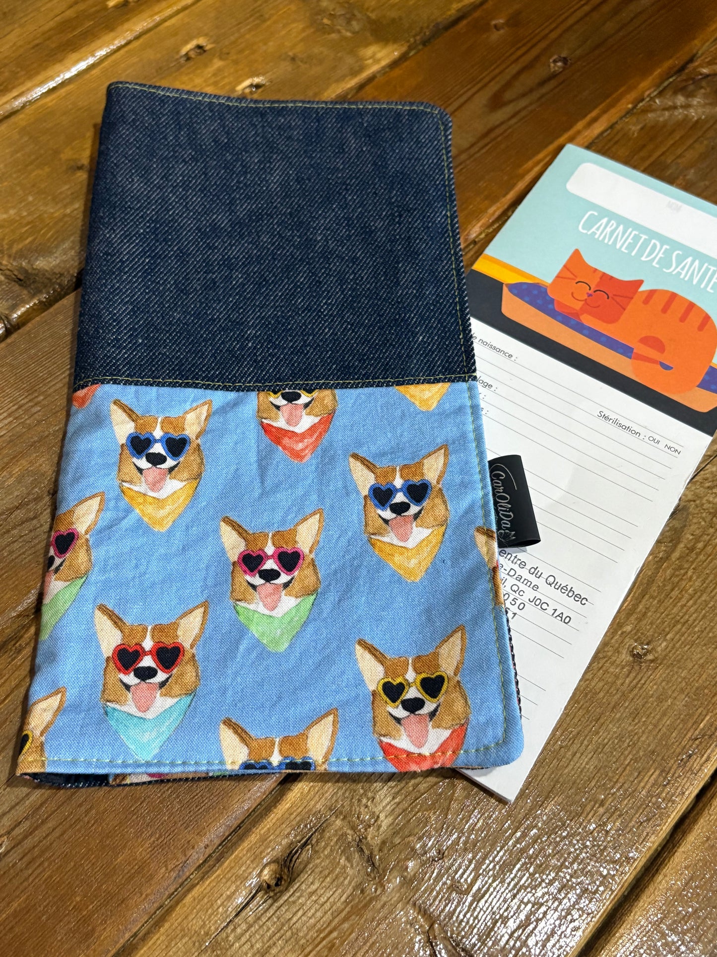 Protège carnet corgi