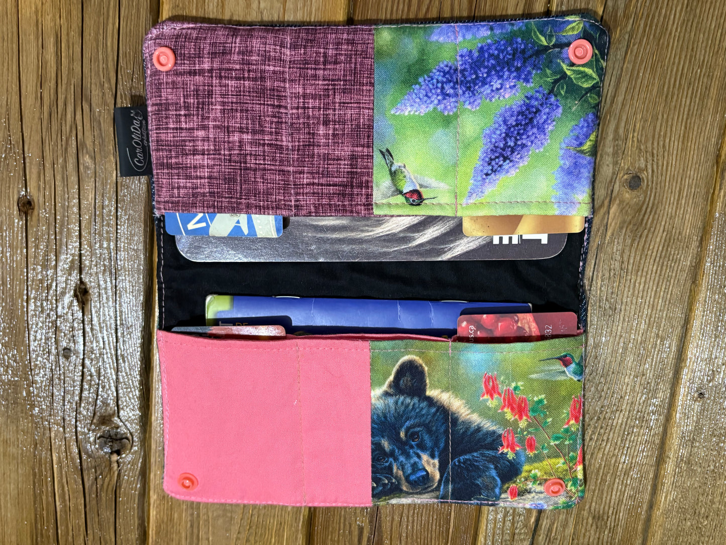 Protège carnet santé Animaux sauvages (Cerf/Rose)