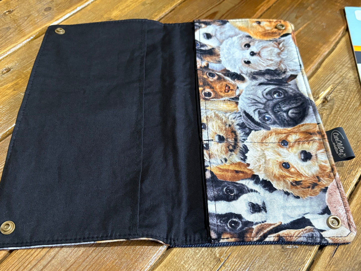 Protège carnet chien/ noir