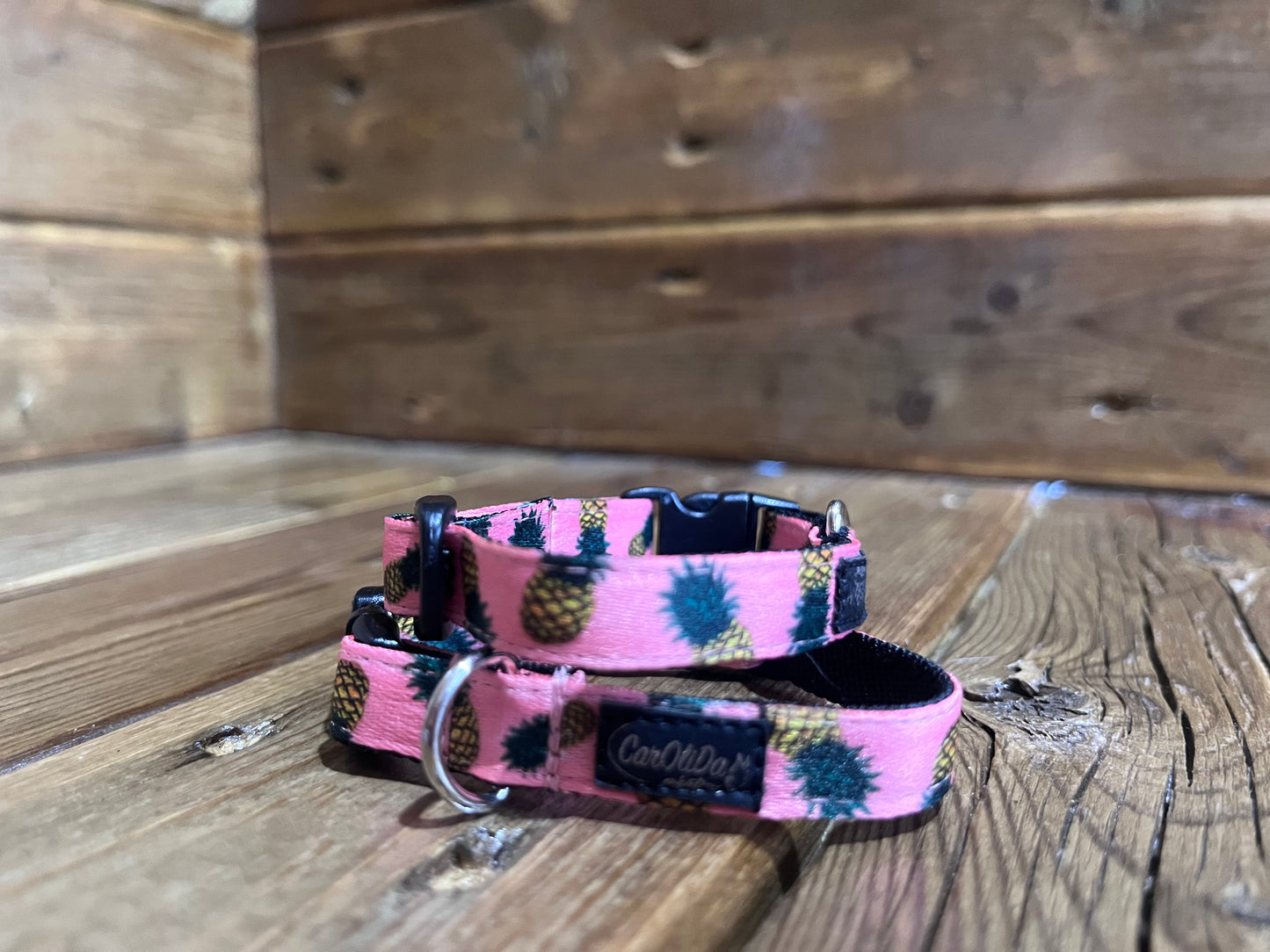 Collier à clip - Ananas rose XXS