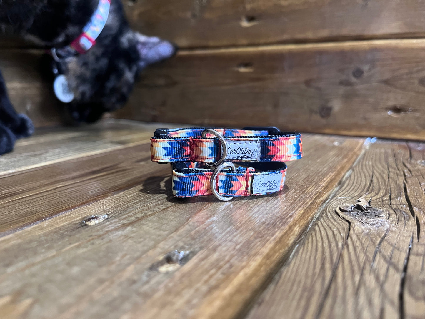 Collier à clip -Flèche bleue Xxs