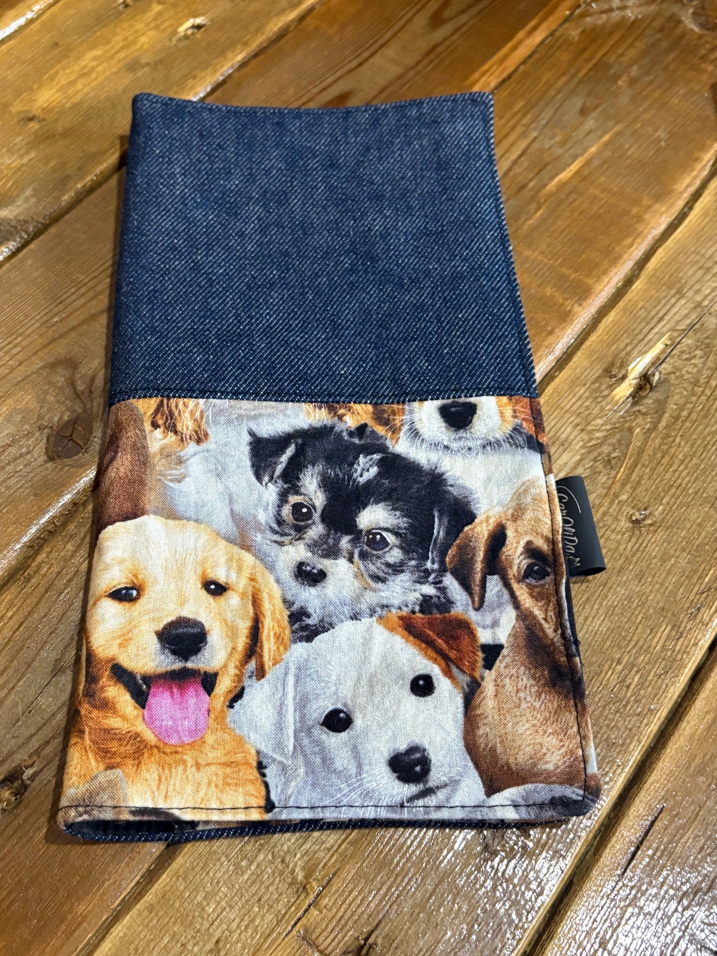 Protège carnet chien/ noir