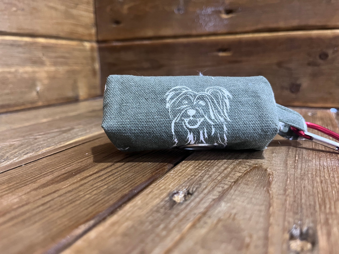 Distributeur sac de ramassage - Chien vert