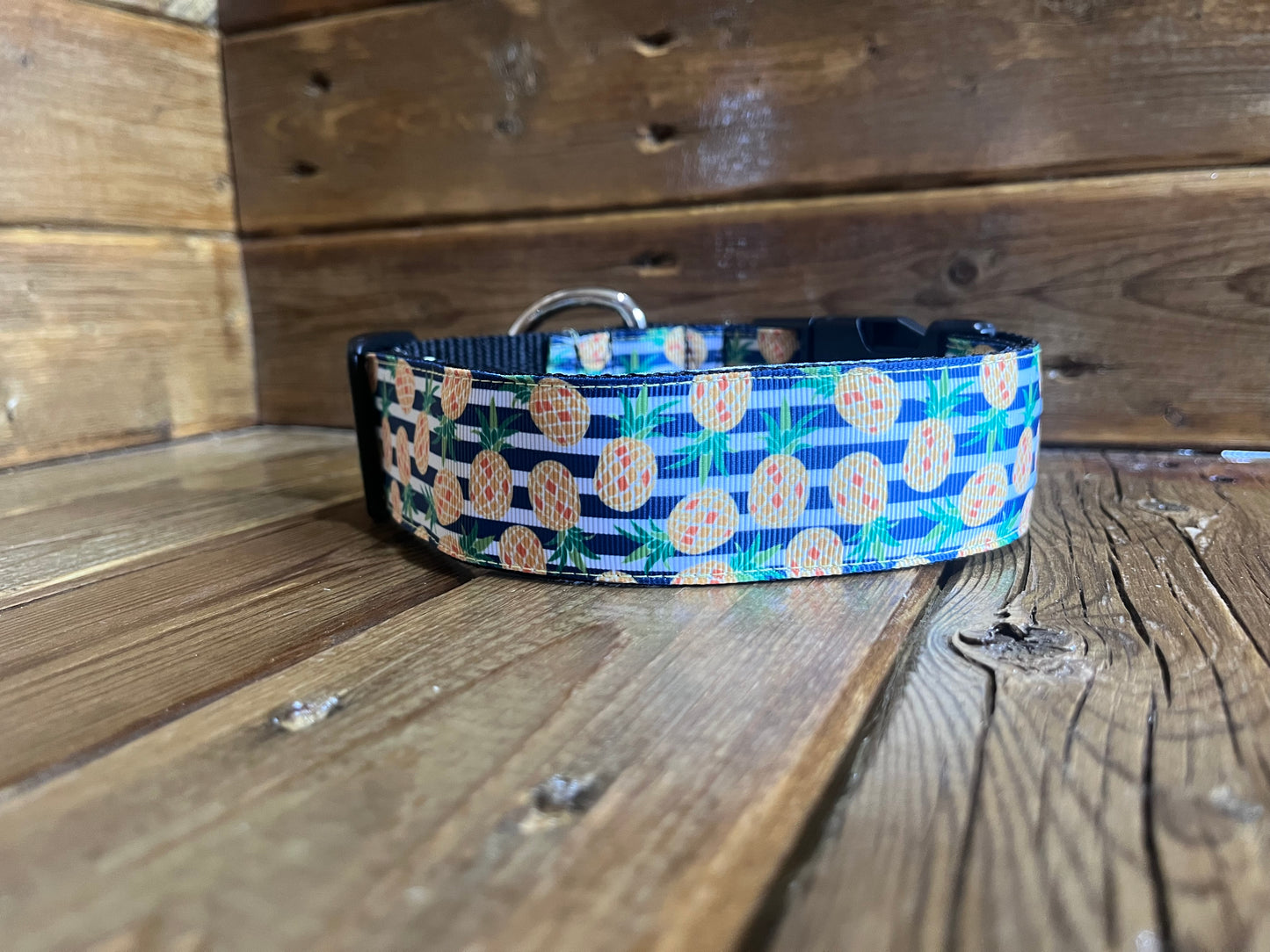 Collier à clip - Ananas rayé L