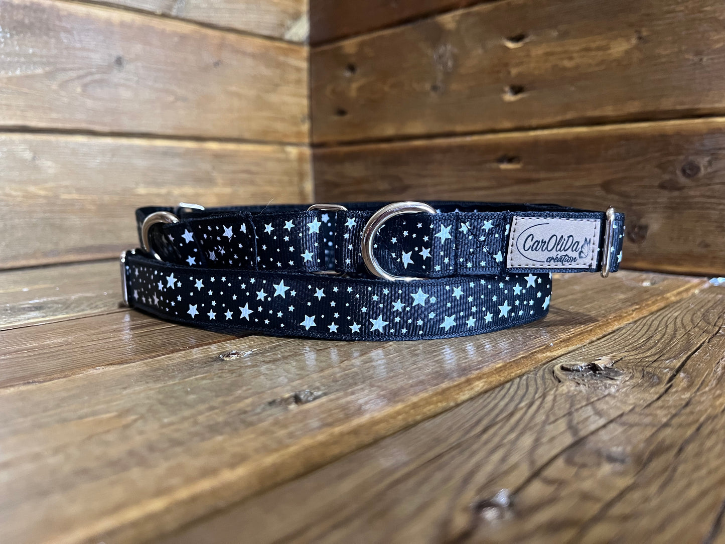 Collier Martingale - Étoile fond noir S/M