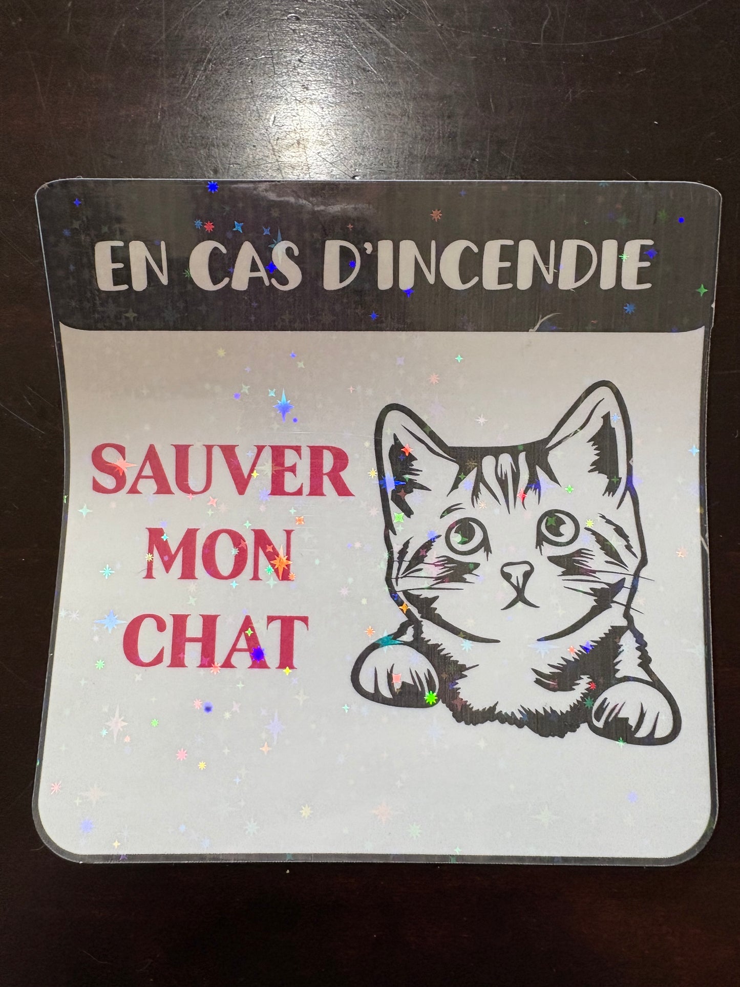 Autocollant sauvez mes animaux en cas d’incendie!