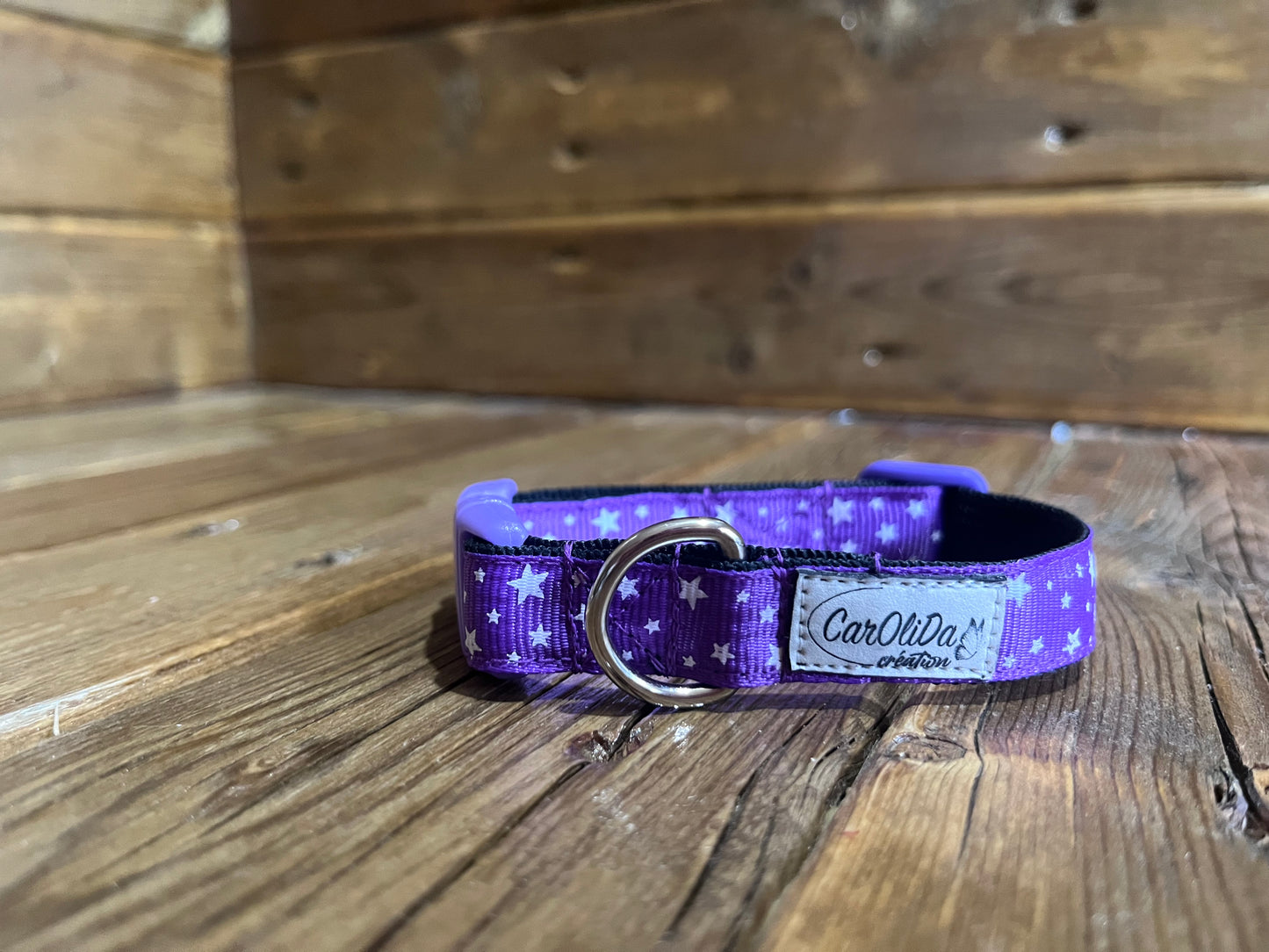 Collier à clip - Étoile mauve Xs