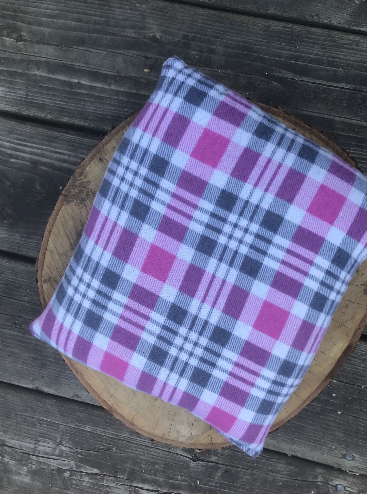 Sac réconfort Carré-Carreauté rose