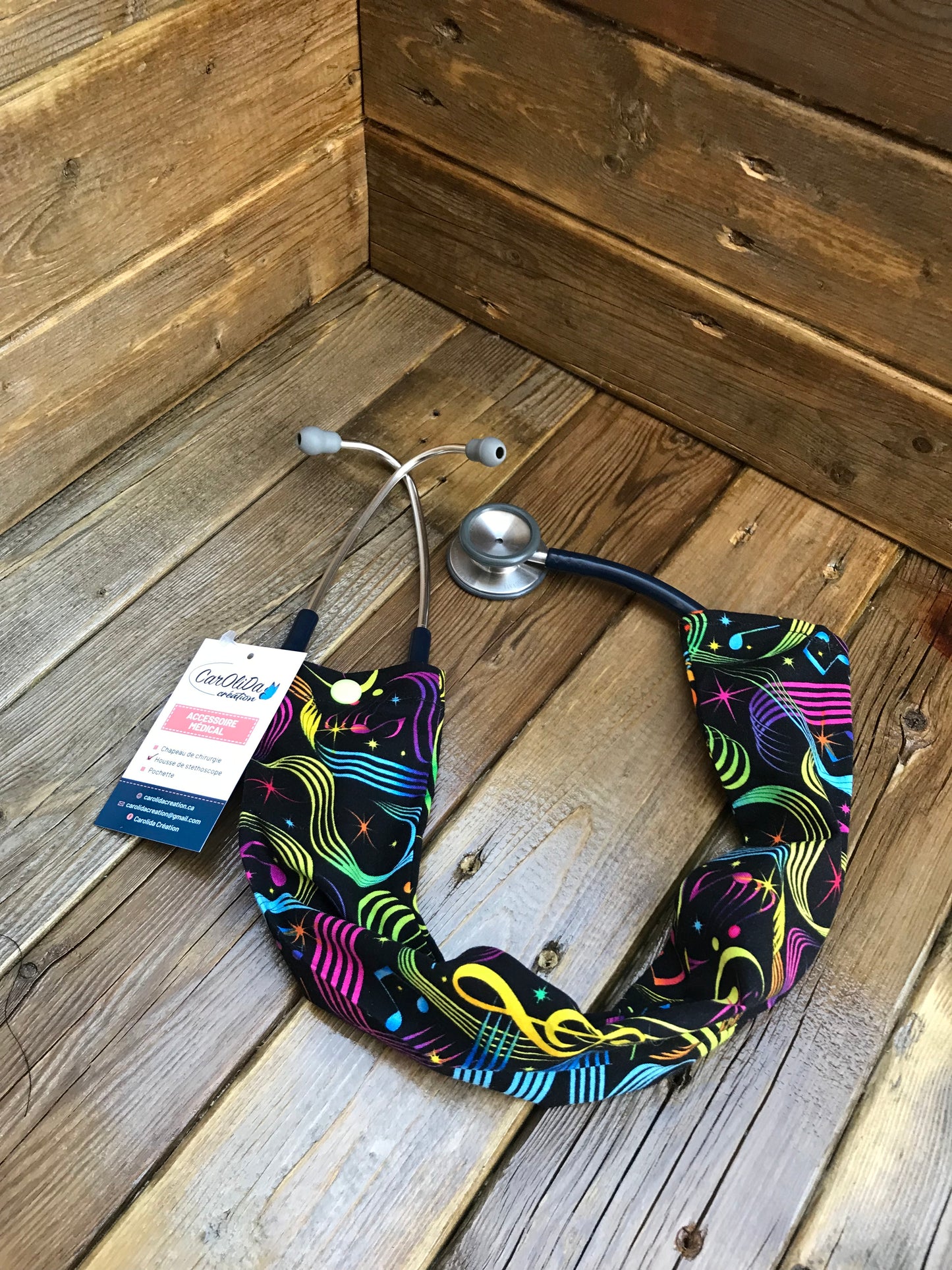 Housse stéthoscope-Note musique