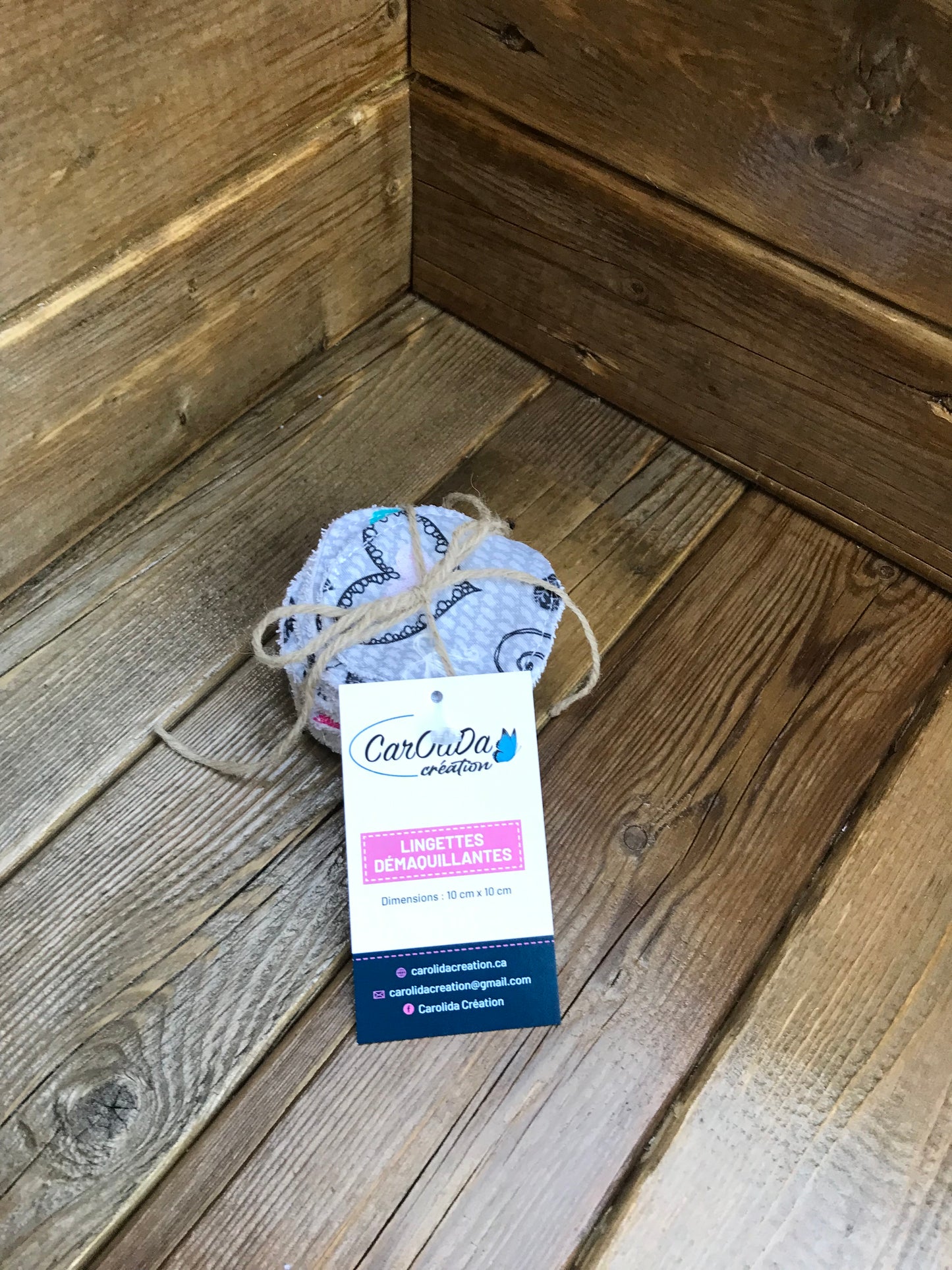 Lingette démaquillante ronde