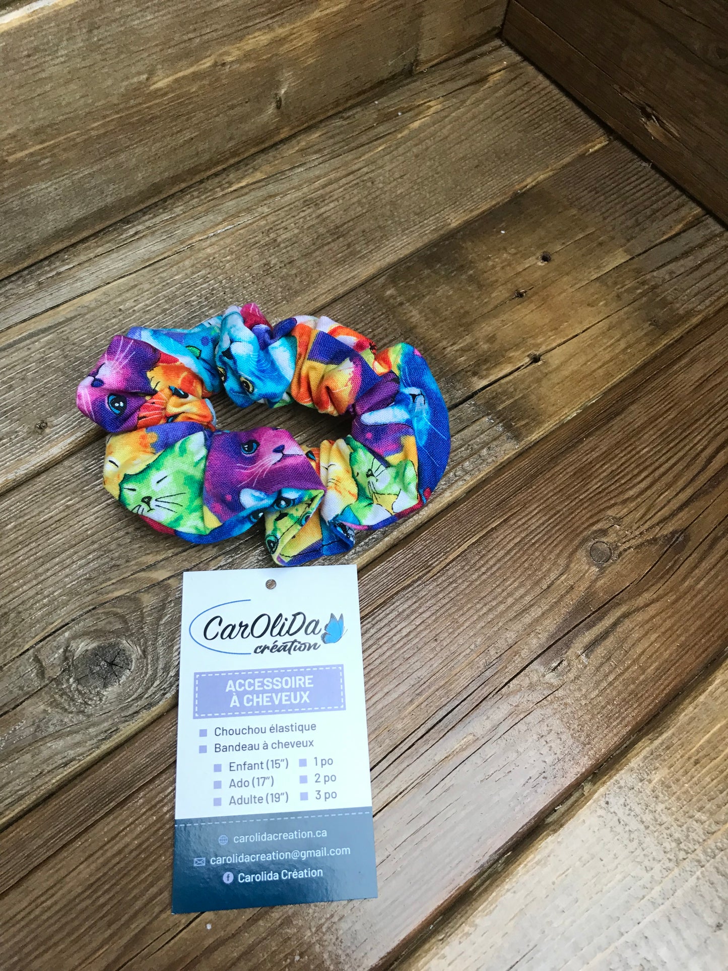 Chouchou élastique chat couleur