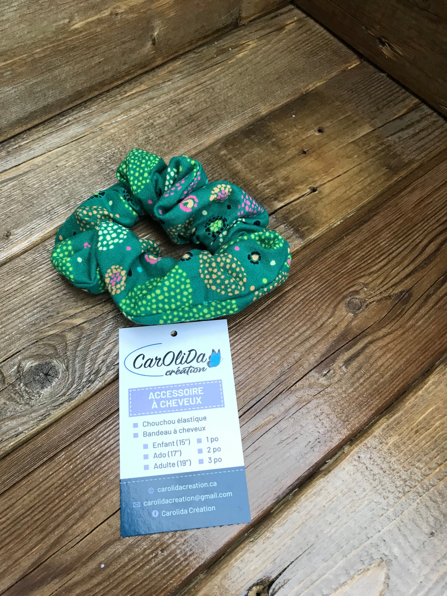 Chouchou élastique vert