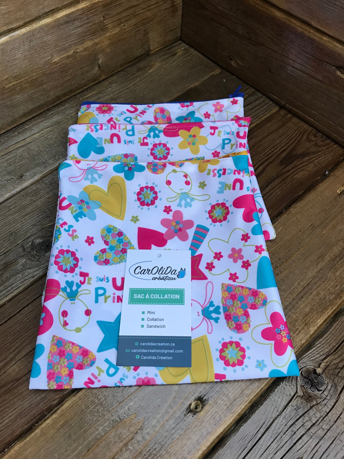 Sac réutilisable Format sandwich- cœur