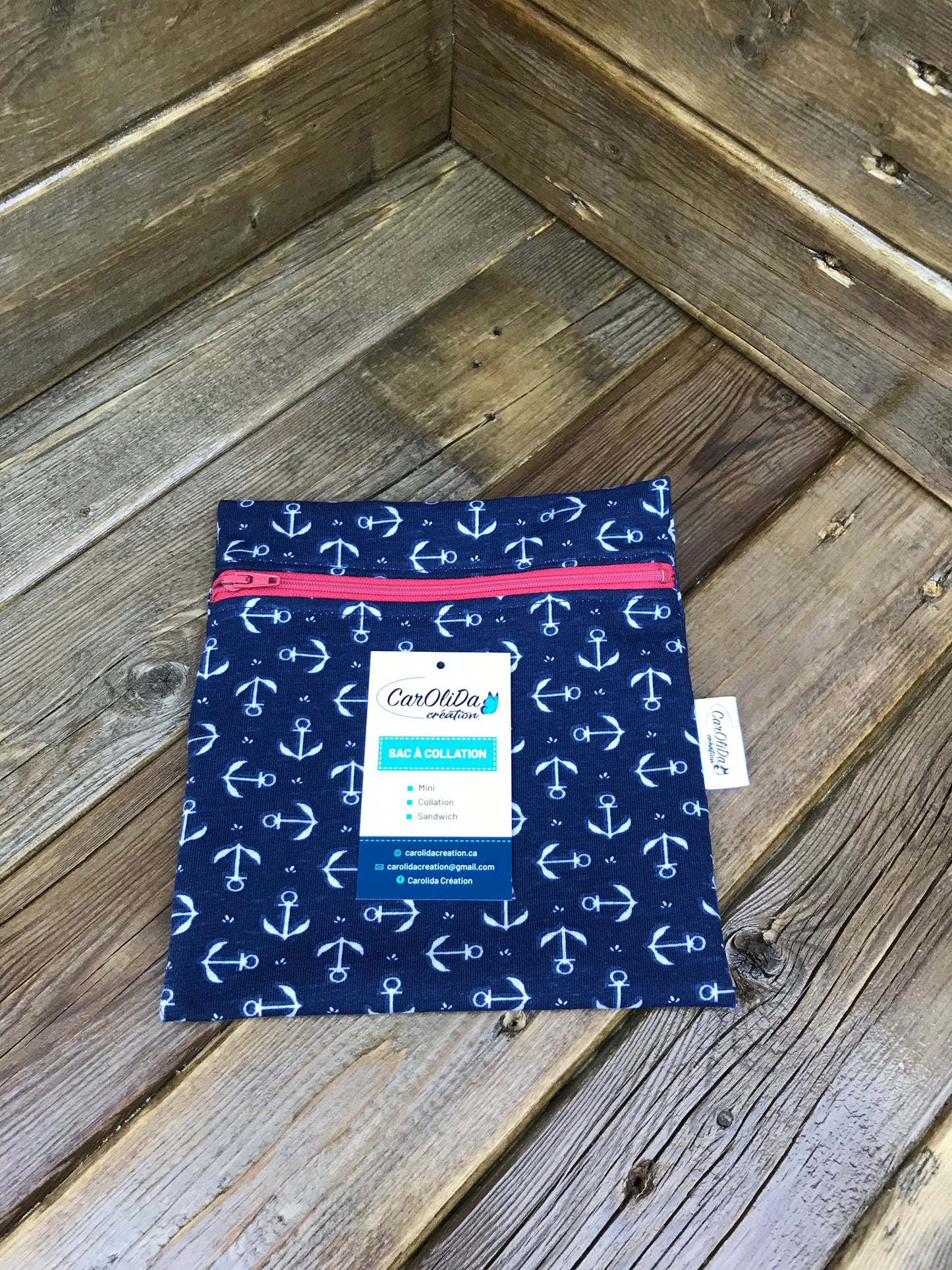 Sac réutilisable Format Sandwich-ancre