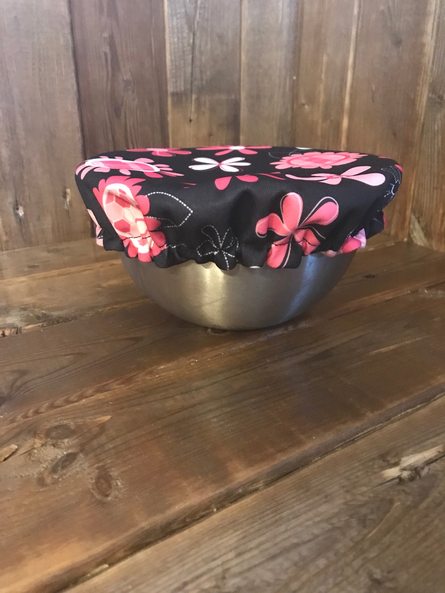 Couvre bol réversible -Fleurs-Médium