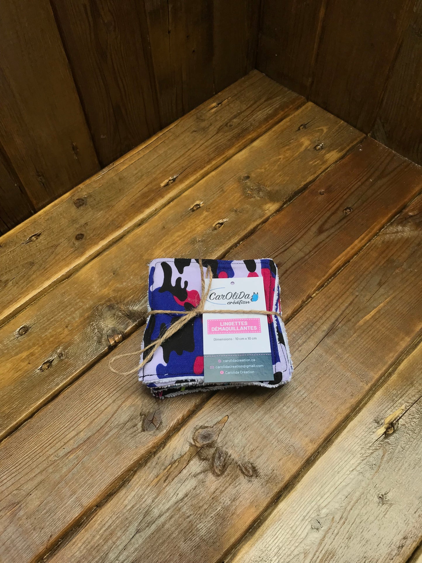 Lingette démaquillante camo, musique et coloré