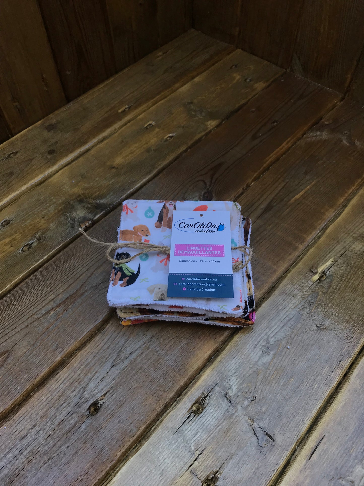 Lingette démaquillante chien et patte