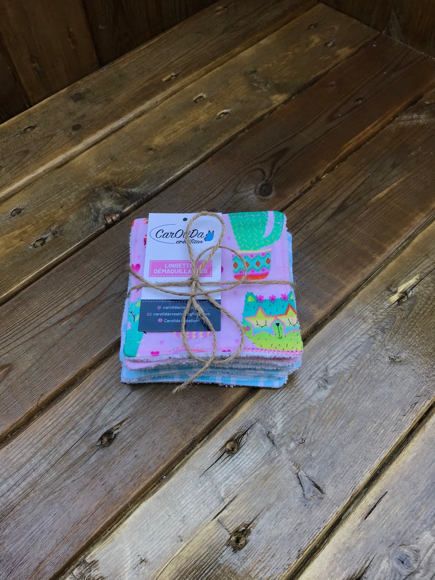 Lingette démaquillante cactus et lama