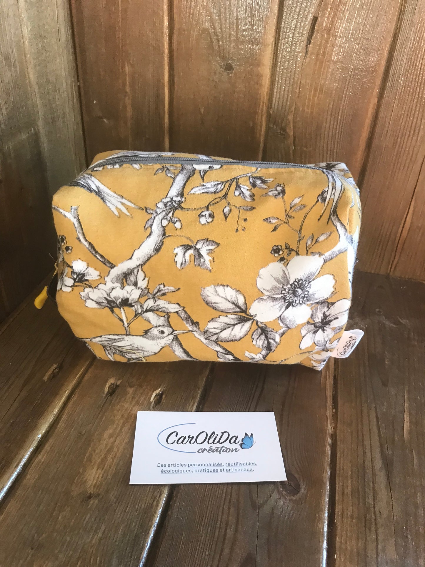 Étui simple/ Trousse maquillage Fleur jaune