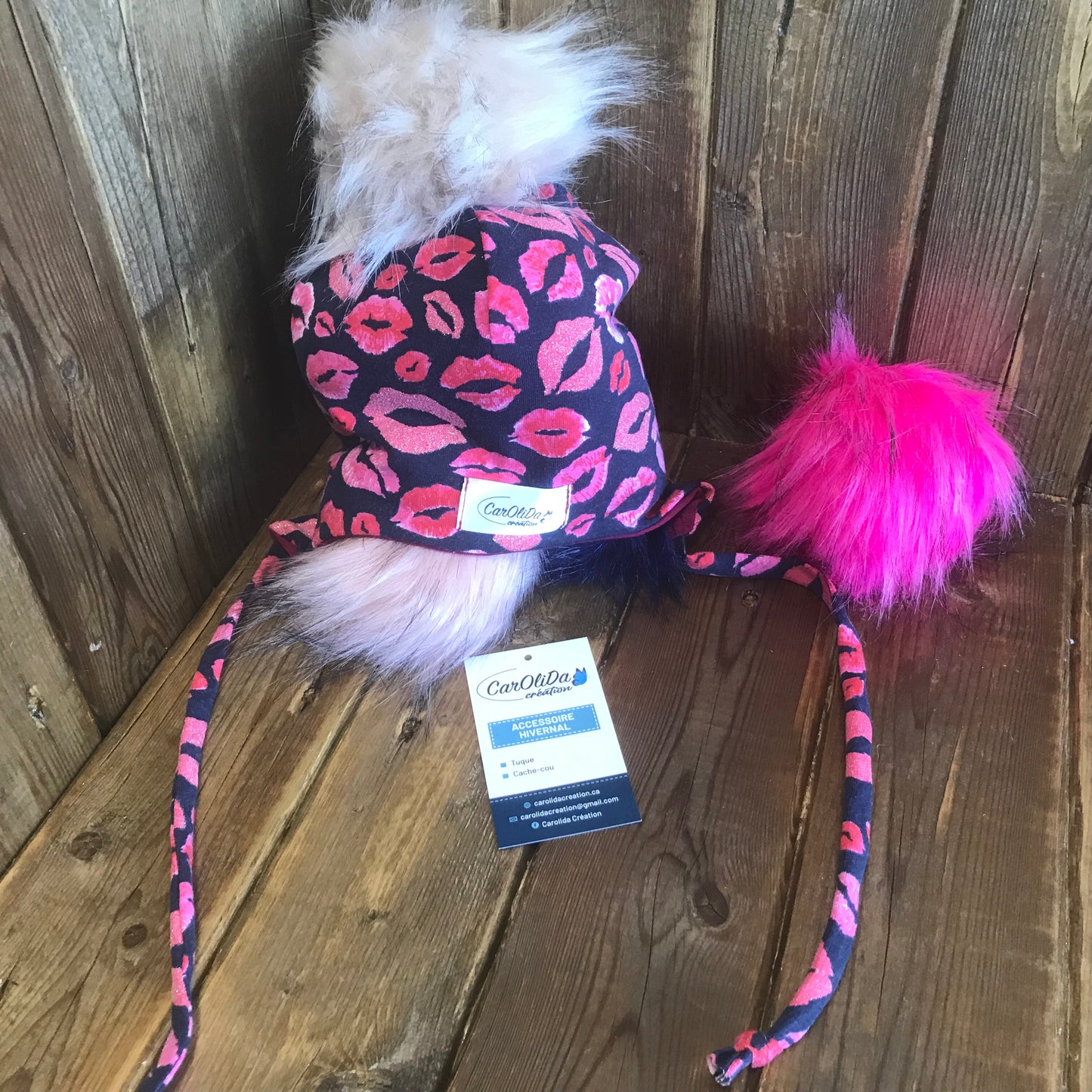 Tuque Printemps/Automne avec oreille - Cœur Petite