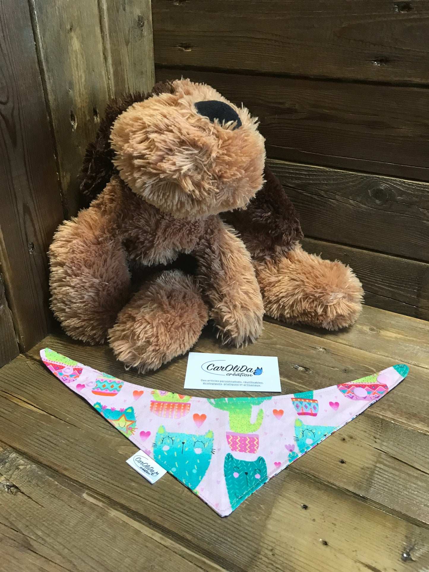 Reversible snap bandana-pink and butterfly cat/XS-small