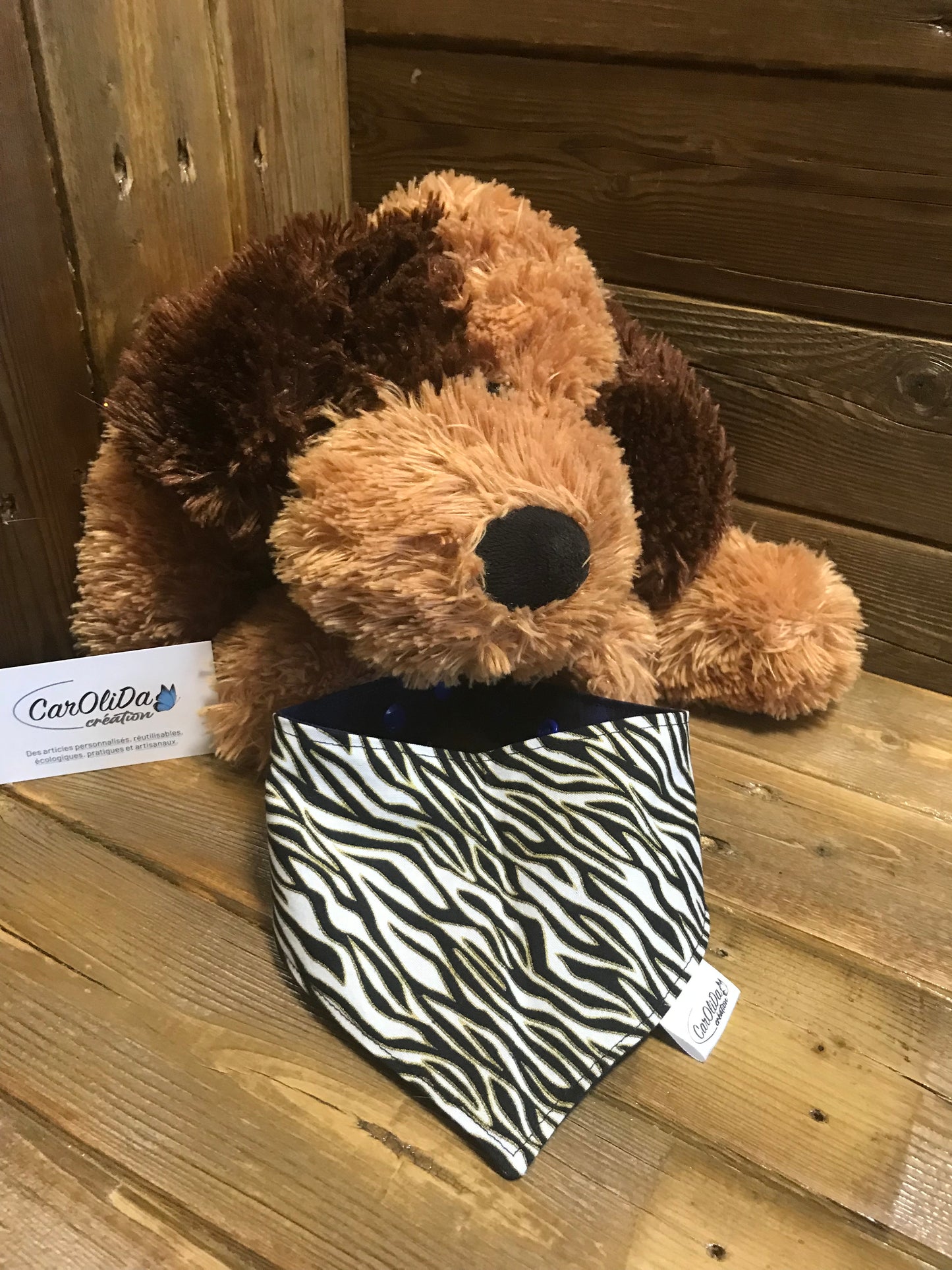 Bandana with reversible snap-tigé and degraded blue/Medium/Large