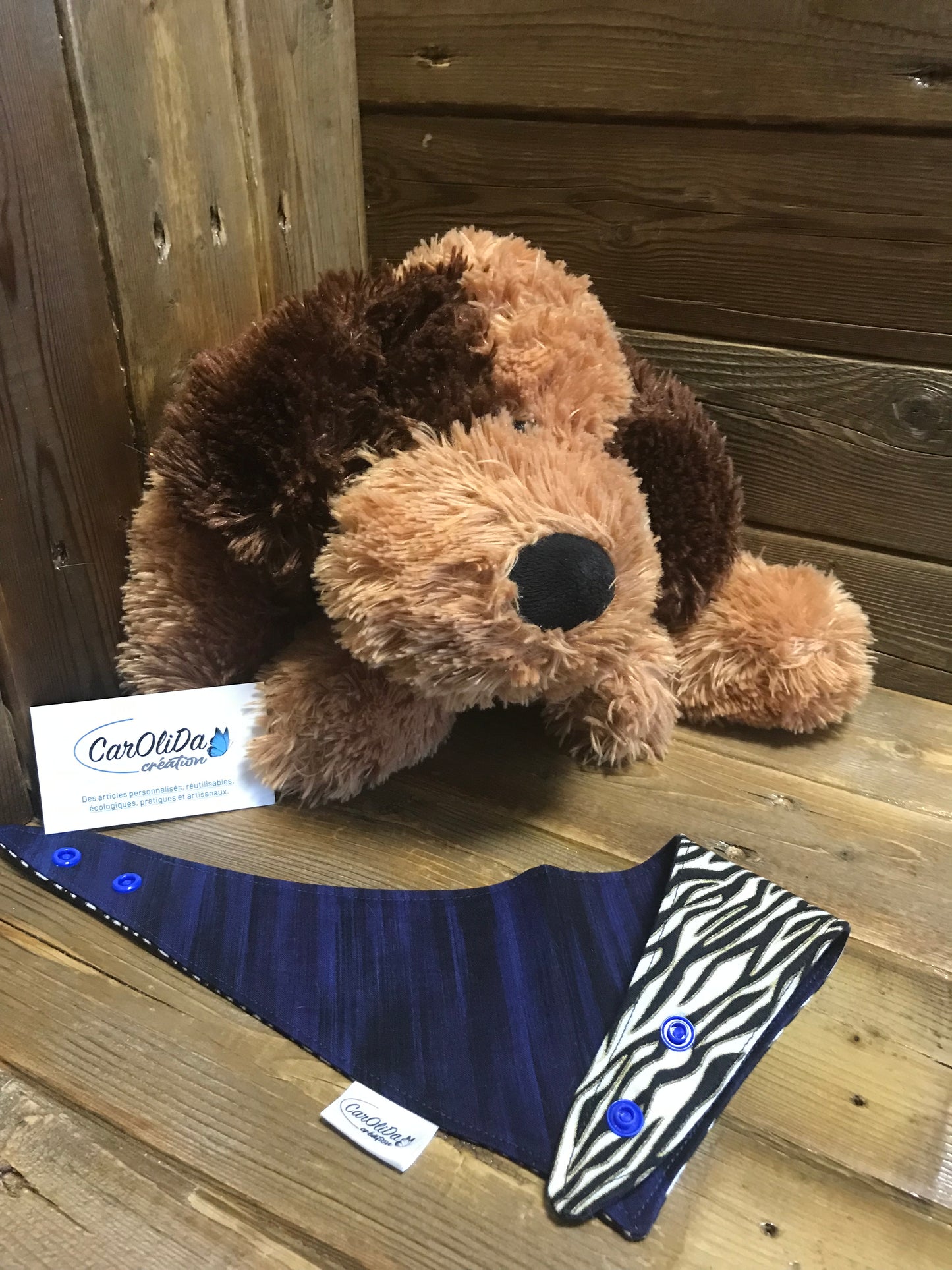 Bandana with reversible snap-tigé and degraded blue/Medium/Large