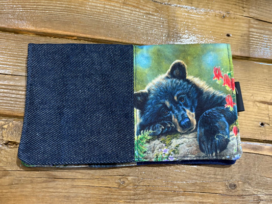 Protège carnet santé Animaux sauvages (ours/bleu marin)
