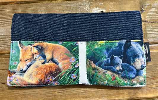 Protège carnet santé - Bande Animaux sauvage (ours et renard)