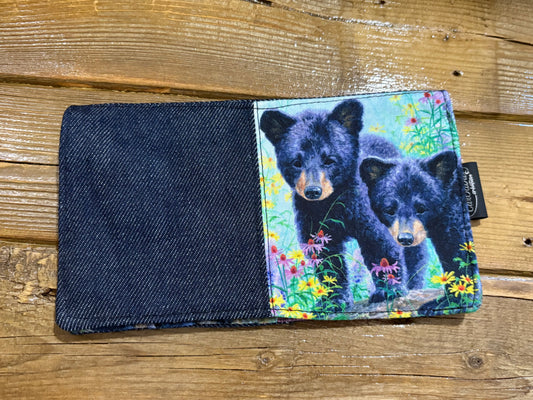 Protège carnet santé Animaux sauvages (Ours/ Rose et noir)