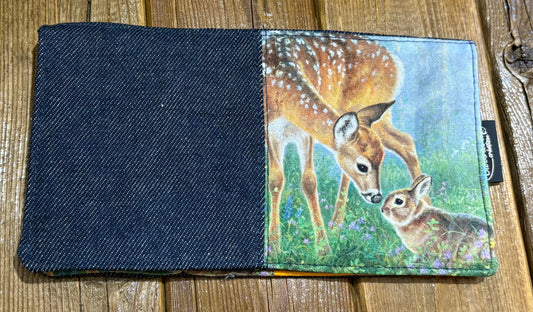 Protège carnet santé Animaux sauvages (Cerf/Jaune)