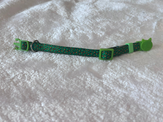 Collier pour chat Léopard vert (5-8po)