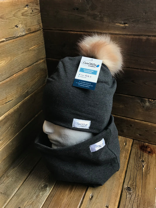 Kit Tuque doublée avec micro polar - Gris Taille 5